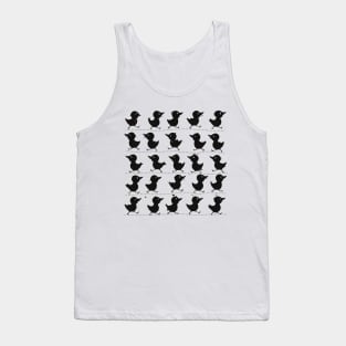 Cute funny birds walking in line Tank Top